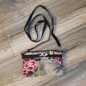 Floral Vintage Crossbody Wallet or Clutch